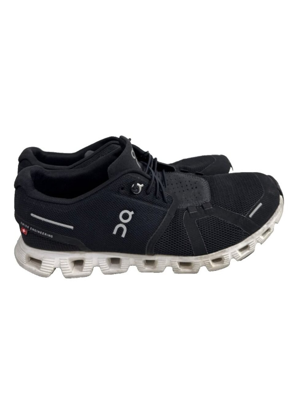 ON On Cloud 6 Black White Mesh Breathable Reflective Running Shoes Womens Size 9